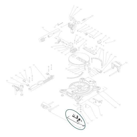 METABO 1010734335 - Alavanca Fixa�ao