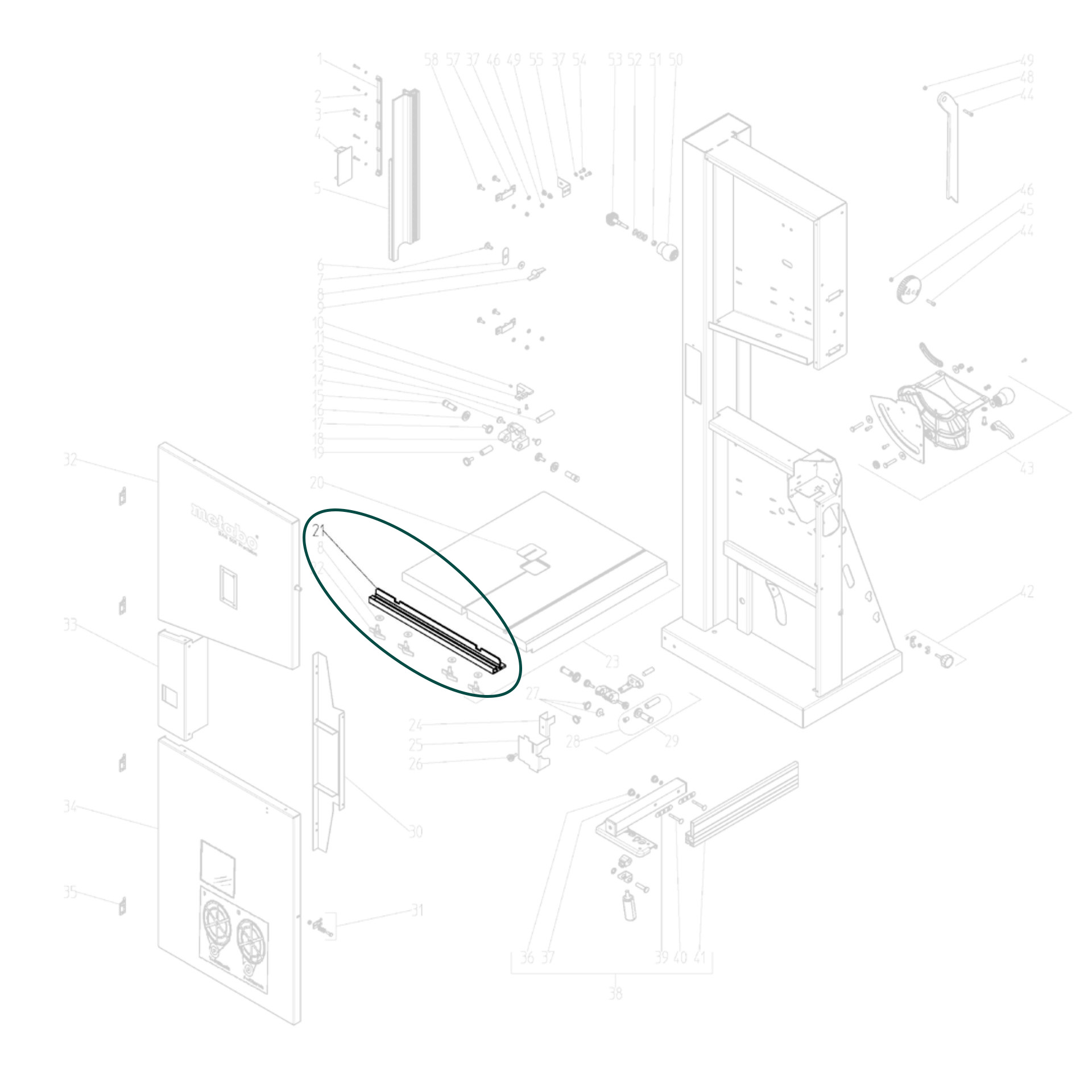 METABO 1009720940 - Guia Para Bas 505 METABO 1009720940 - Guia Para Bas 505