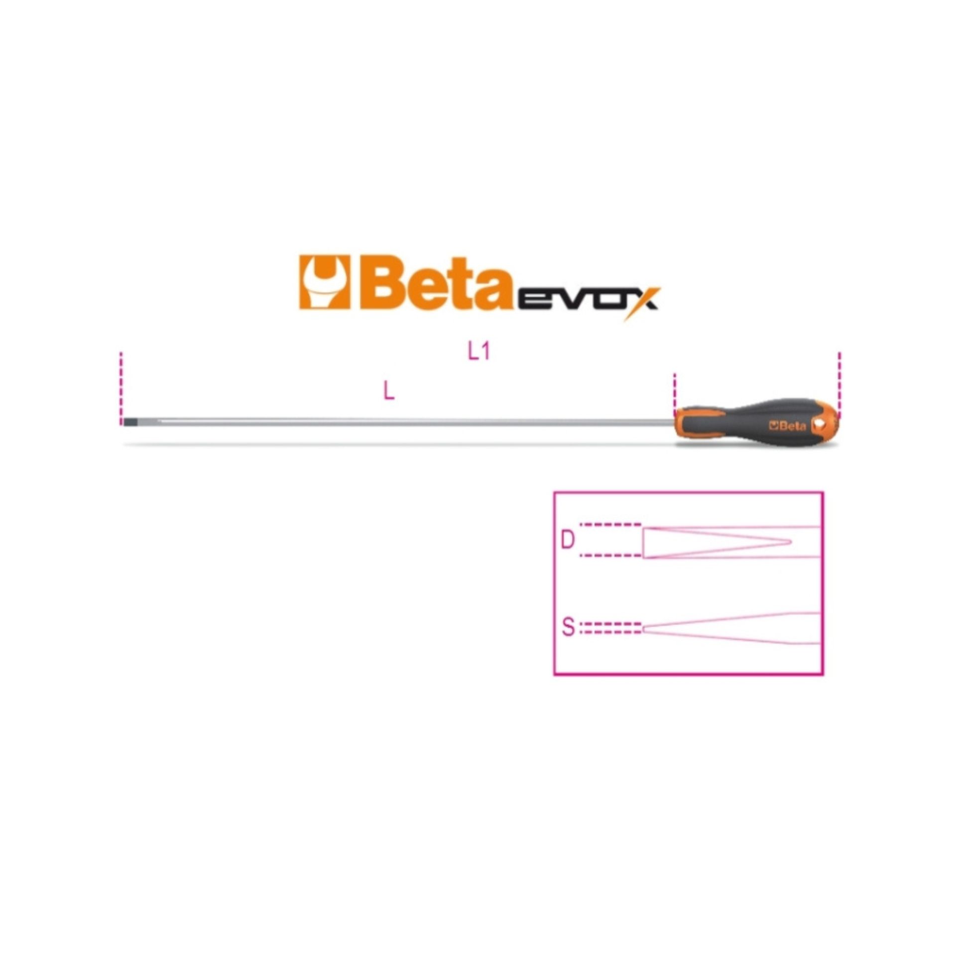 BETA 12040315 1204L 5X400  Chaves De Fenda Sem Cabe�a