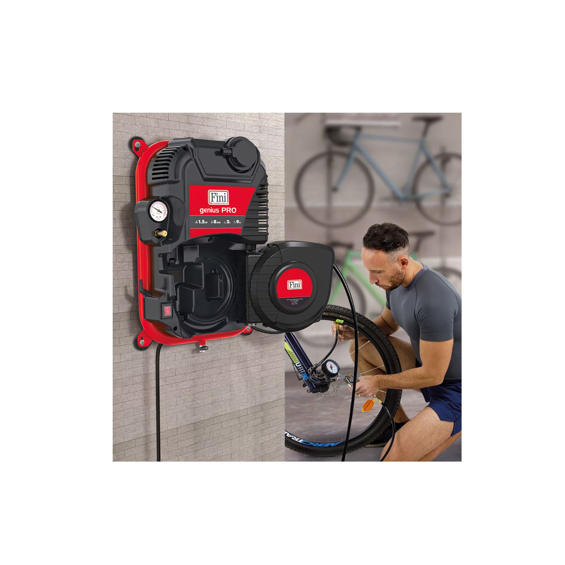 FINI GENIOUS PRO 2LTS Compressor C/ Enrolador 9 Mts FINI GENIOUS PRO 2LTS Compressor C/ Enrolador 9 Mts
