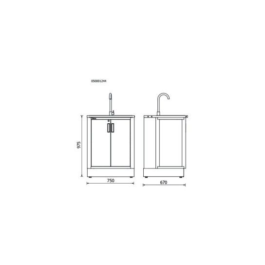BETA 50001244 RSC50 ML Modulo Fixo C/ Lavatorio BETA 50001244 RSC50 ML Modulo Fixo C/ Lavatorio
