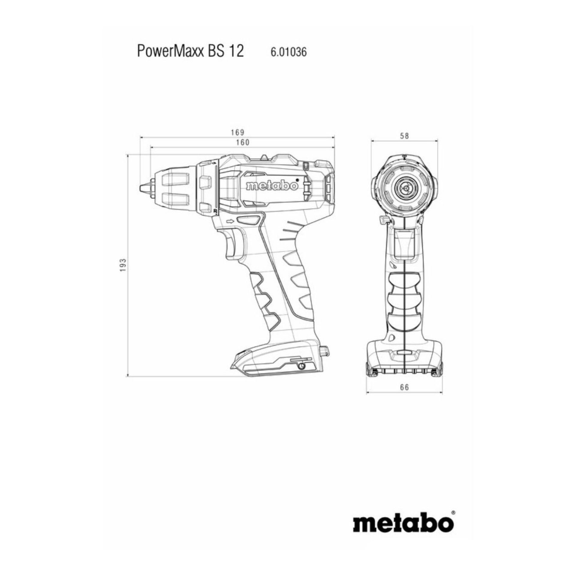 METABO PowerMaxx BS 12 Berbequim-aparafusadora sem fio METABO PowerMaxx BS 12 Berbequim-aparafusadora sem fio