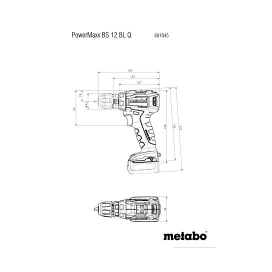 METABO PowerMaxx BS 12 Q Berbequim-aparafusadora sem fio METABO PowerMaxx BS 12 Q Berbequim-aparafusadora sem fio