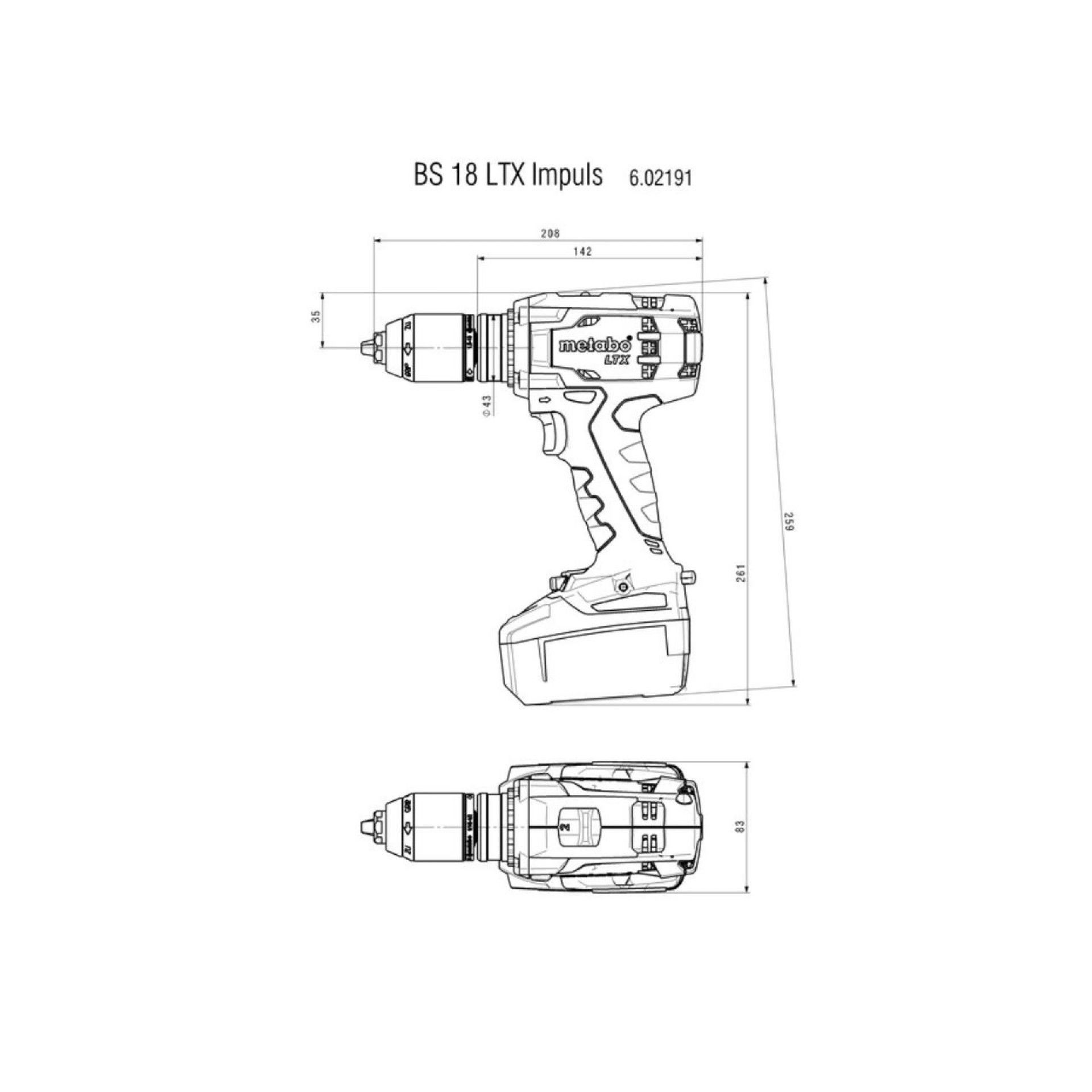 METABO BS 18 LTX Quick Berbequim-aparafusadora sem fio METABO BS 18 LTX Quick Berbequim-aparafusadora sem fio