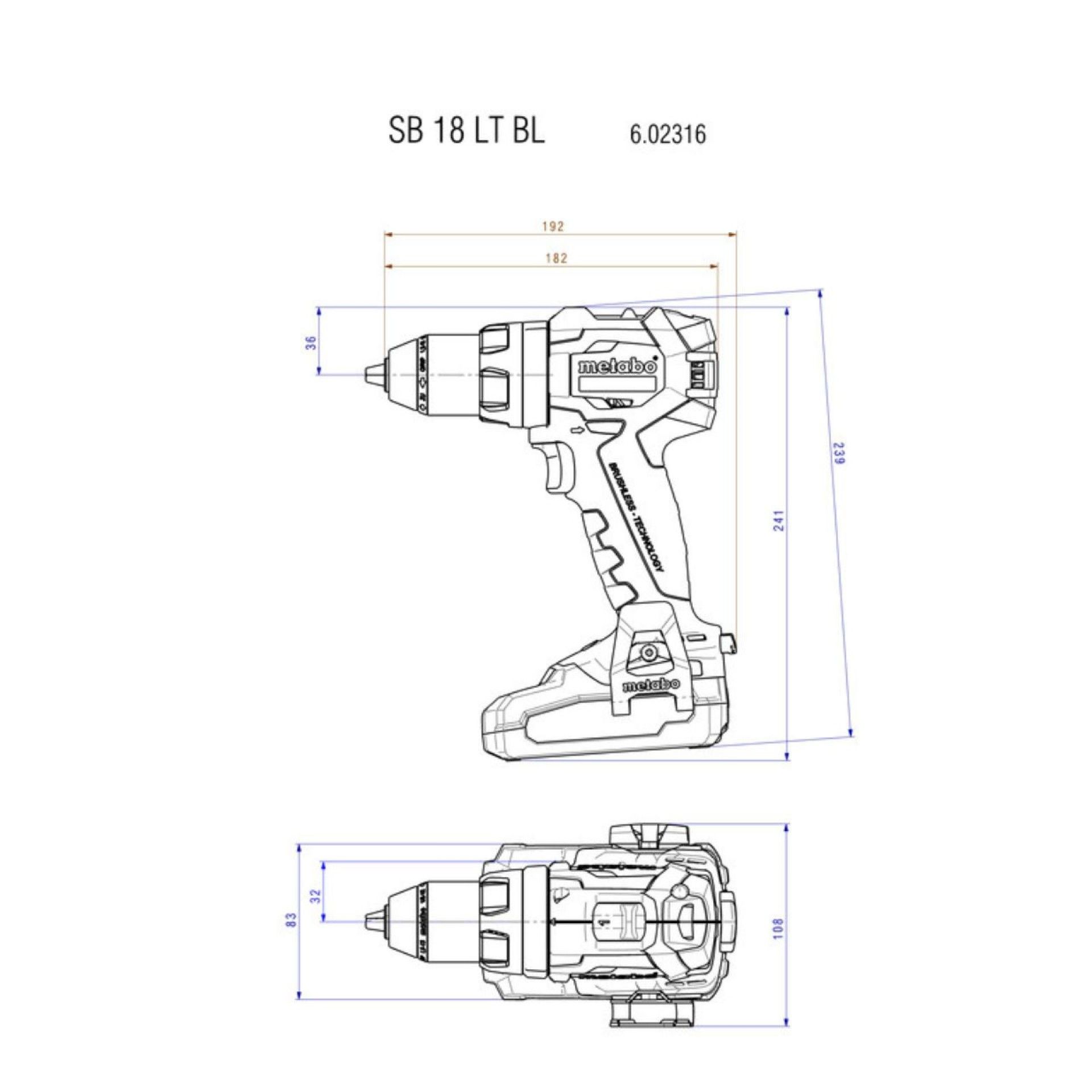 METABO SB 18 LT BL Berbequim-aparafusadora de percuss�o sem fio