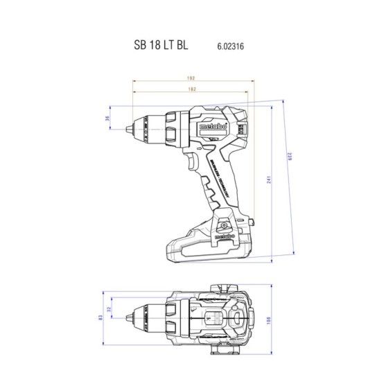 METABO SB 18 LT BL Berbequim-aparafusadora de percuss�o sem fio