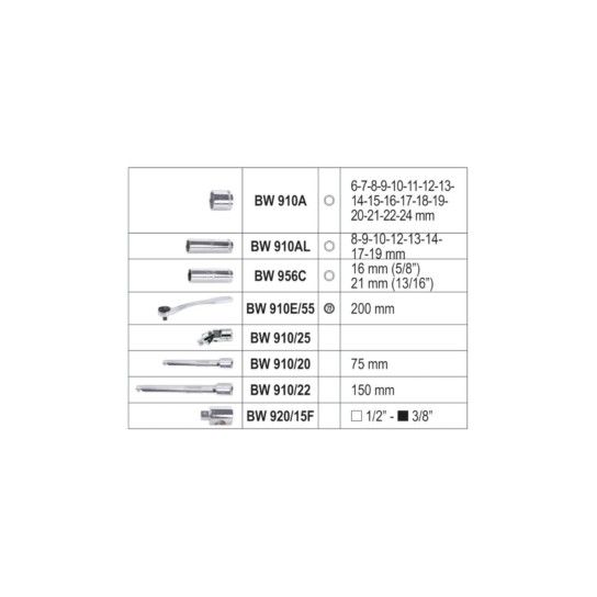 BETA 9136033 BW 913E/C33 - ESTOJO C/ 33 FERRAMENTAS