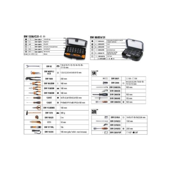 BETA 20546002 BW 2054E-128 - MALA COM 128 FERRAMENTAS BETA 20546002 BW 2054E-128 - MALA COM 128 FERRAMENTAS