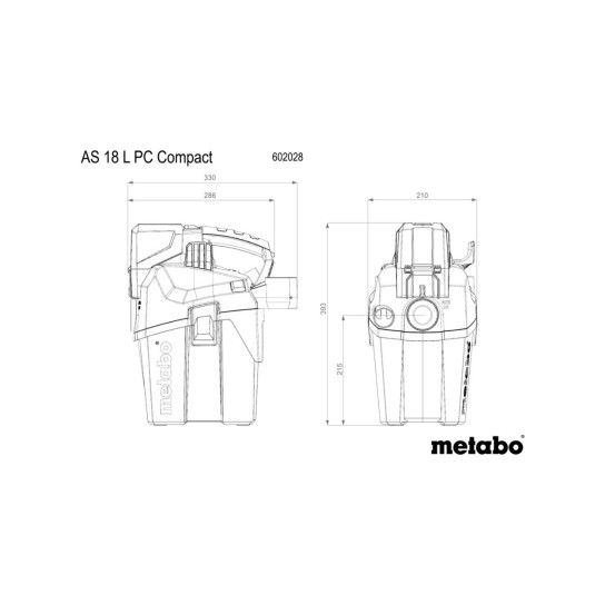 METABO AS 18 L PC Compact Aspirador sem fio