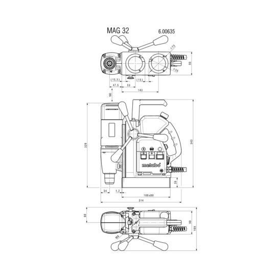 METABO MAG 32 Coluna magn�tica