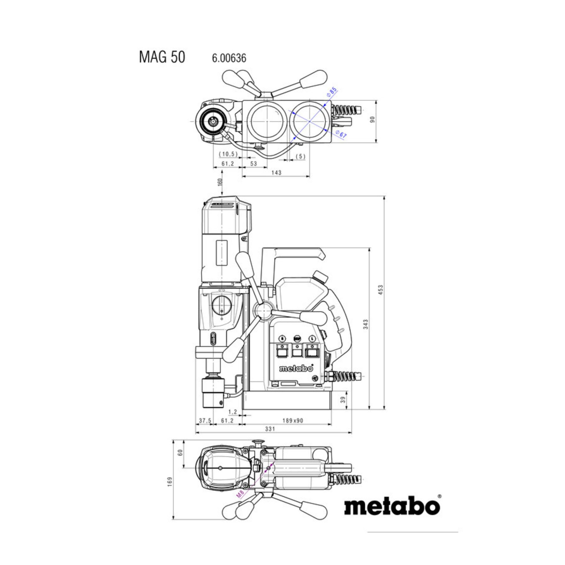 METABO MAG 50 Coluna magn�tica