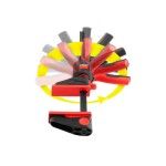 Kit 2 grampos de aperto mono-manual com punho rotativo EZ360