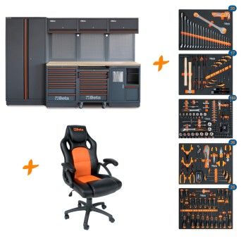 BETA 45009159 C45PRO 2.0 W - Mobiliário P/ Oficina C45Pro c/ sortido 268 ferramentas BETA 45009159 C45PRO 2.0 W - Mobiliário P/ Oficina C45Pro c/ sortido 268 ferramentas