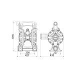 RAASM 3C1/50111NHH - Bomba De Diafragma Aluminio