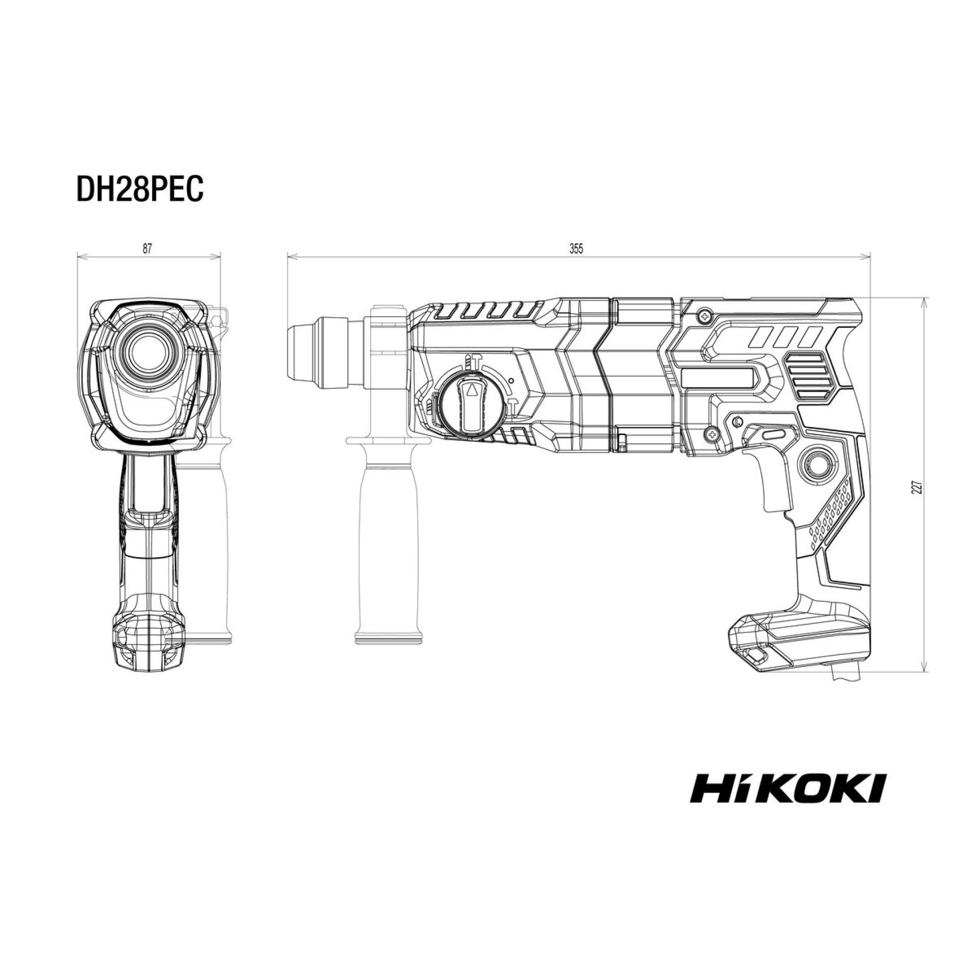 HIKOKI Martelo rotativo SDS-Plus DH28PECWSZ HIKOKI Martelo rotativo SDS-Plus DH28PECWSZ