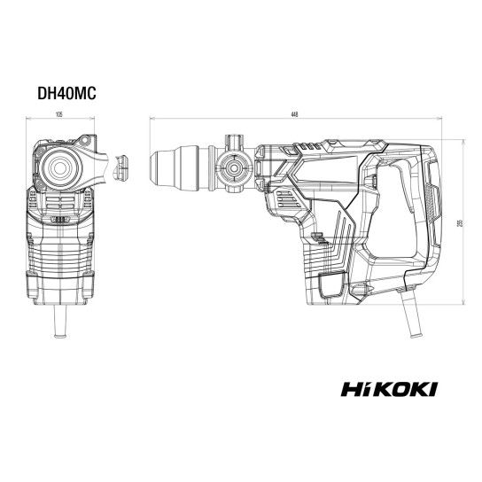 HIKOKI Martelo rotativo SDS-Max DH40MCWSZ