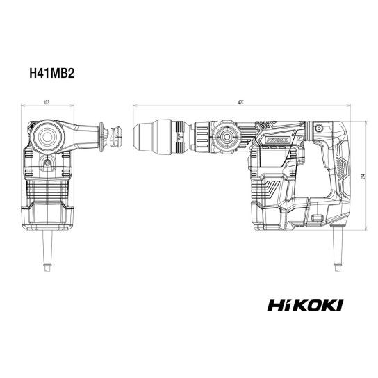HIKOKI Martelo de demolição SDS-Max H41MB2WSZ HIKOKI Martelo de demolição SDS-Max H41MB2WSZ