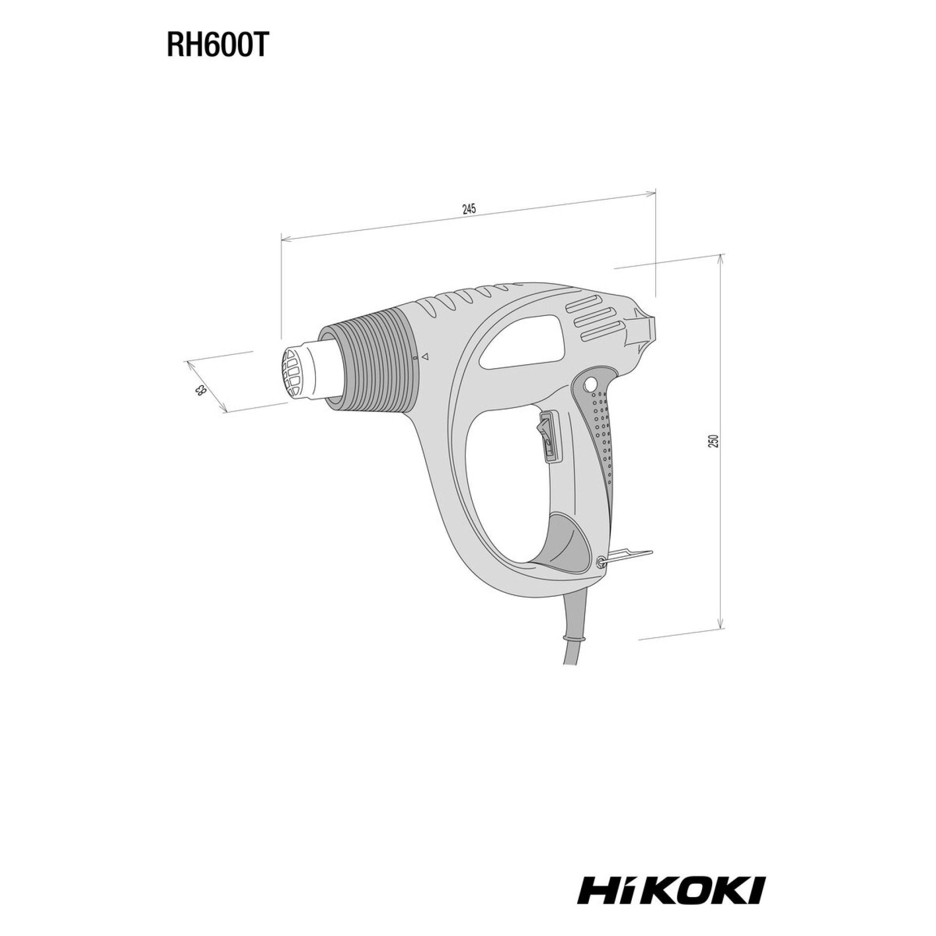 HIKOKI Soprador de ar quente RH600TLAZ HIKOKI Soprador de ar quente RH600TLAZ