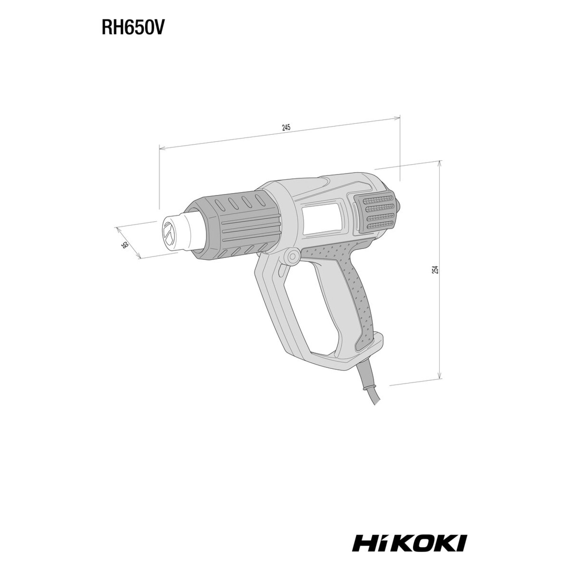 HIKOKI Soprador de ar quente RH650VLAZ HIKOKI Soprador de ar quente RH650VLAZ