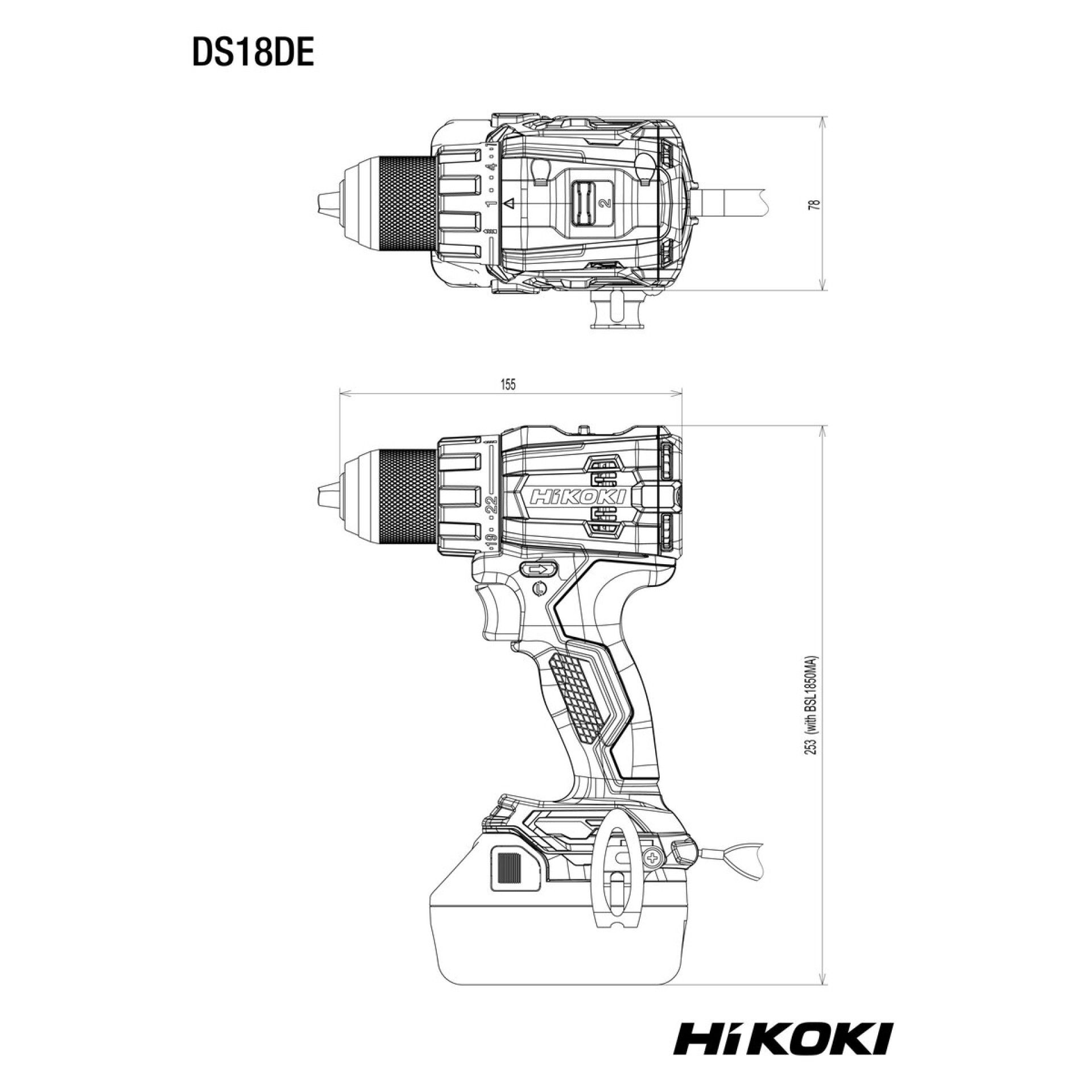 HIKOKI Berbequim sem fio DS18DEWFZ