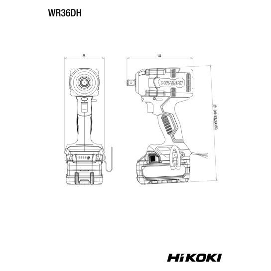 HIKOKI Aparafusadoras de percussão sem fio WR36DHW2Z HIKOKI Aparafusadoras de percussão sem fio WR36DHW2Z