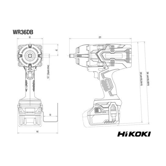 HIKOKI Aparafusadoras de percuss�o sem fio WR36DBW2Z