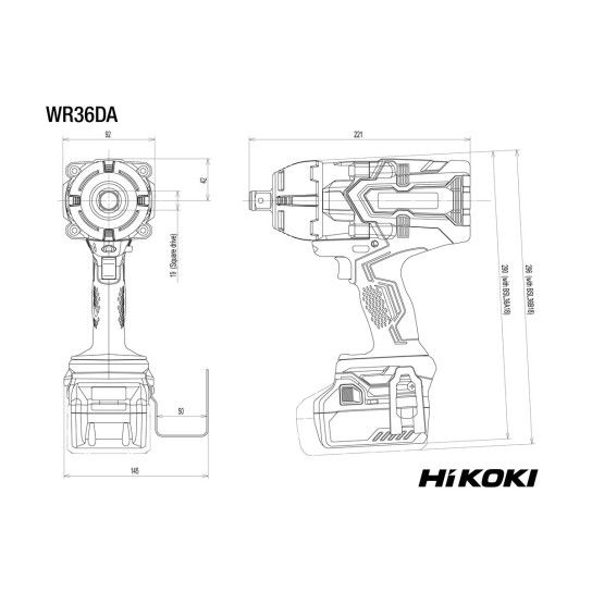 HIKOKI Aparafusadoras de percuss�o sem fio WR36DAW2Z