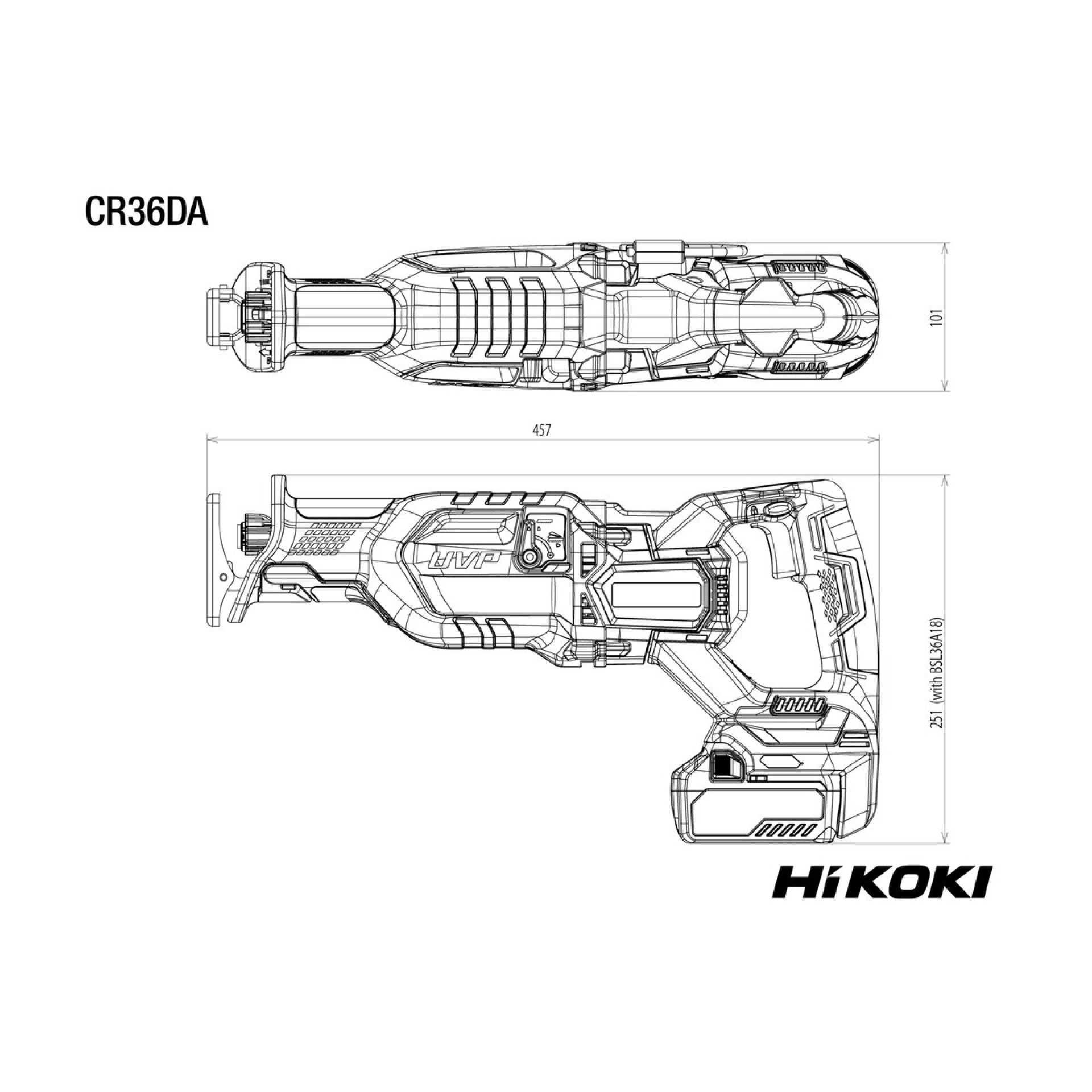 HIKOKI Serra reciprocante sem fio CR36DAW4Z HIKOKI Serra reciprocante sem fio CR36DAW4Z