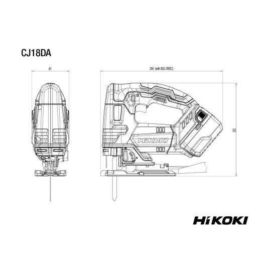 HIKOKI Serra de vaivém sem fio CJ18DAW2Z HIKOKI Serra de vaivém sem fio CJ18DAW2Z