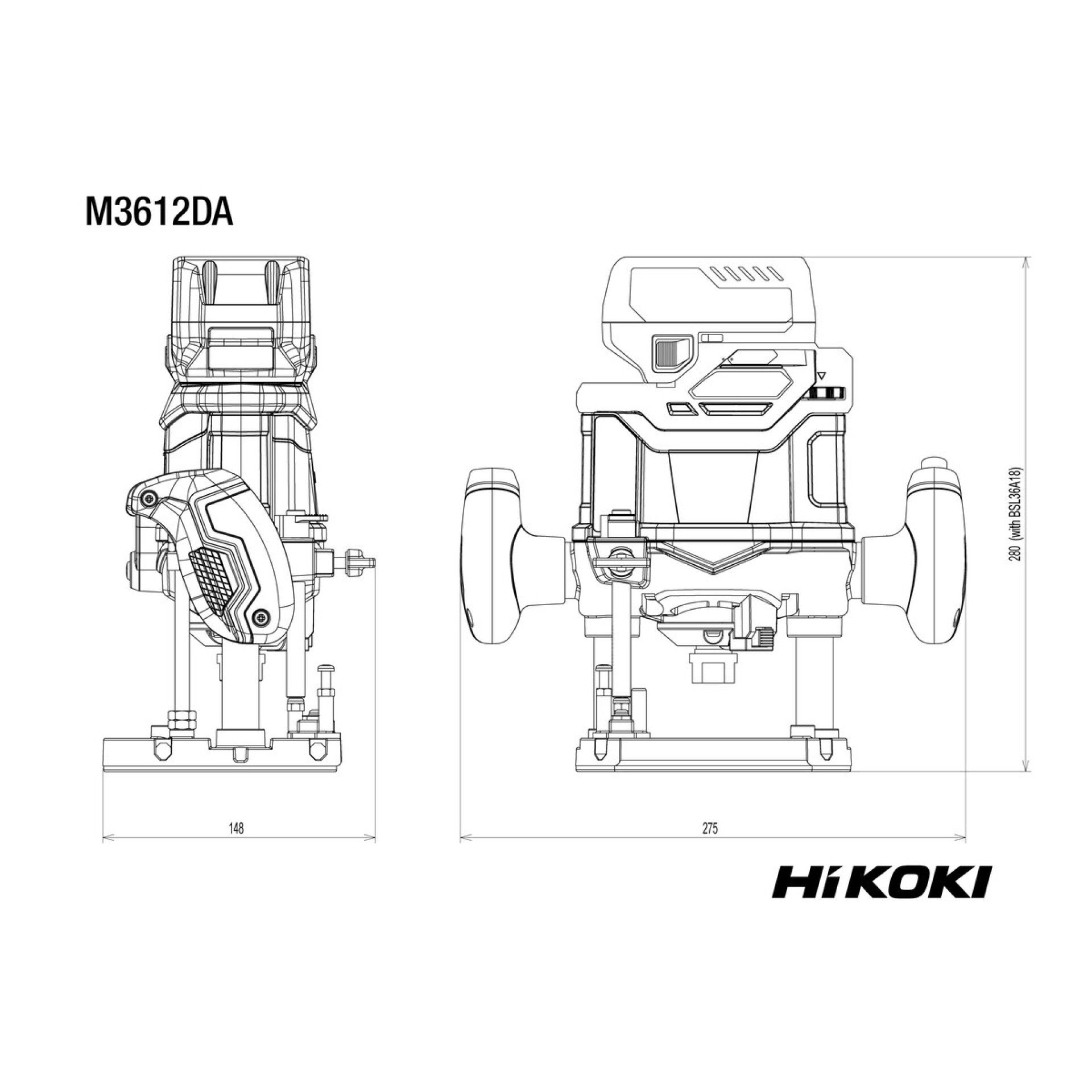 HIKOKI Tupia sem fio M3612DAW2Z
