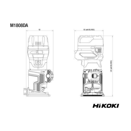 HIKOKI Corta-sebes sem fio M1808DAW2Z