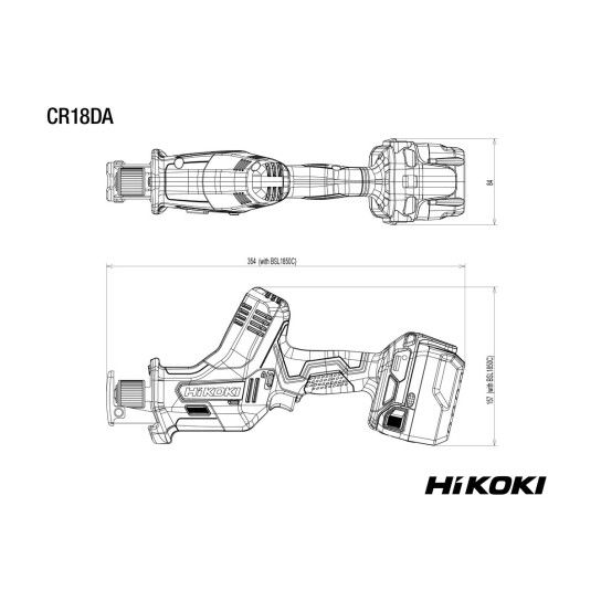 HIKOKI Serra reciprocante sem fio CR18DAW2Z HIKOKI Serra reciprocante sem fio CR18DAW2Z