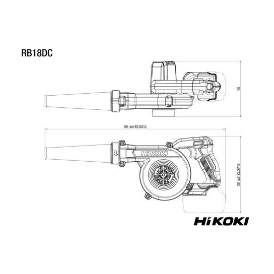 HIKOKI Soprador sem fio RB18DCW4Z