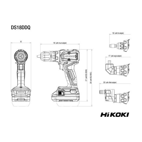 HIKOKI Berbequim sem fio DS18DDQW2Z