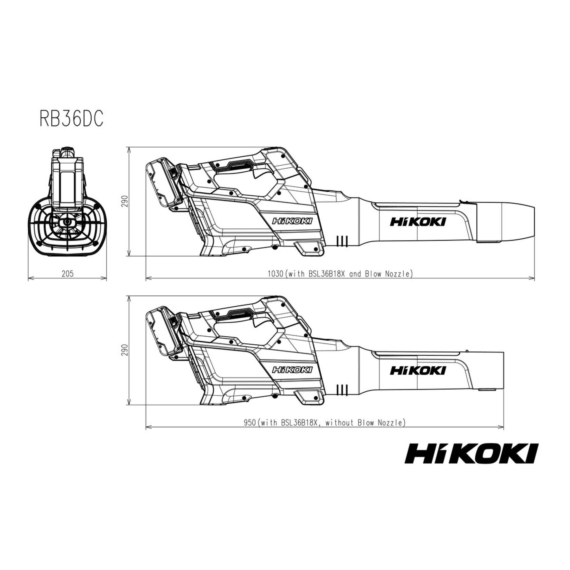 HIKOKI Soprador sem fio RB36DCW4Z
