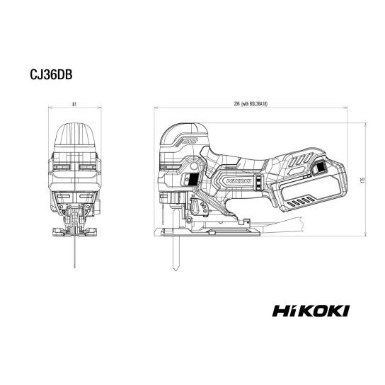 HIKOKI Serra de vaivém sem fio CJ36DBW2Z HIKOKI Serra de vaivém sem fio CJ36DBW2Z