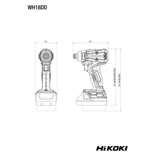 HIKOKI Aparafusadora de percuss�o sem fio WH18DDW2Z
