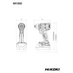 HIKOKI Aparafusadora de percuss�o sem fio WH18DDW2Z