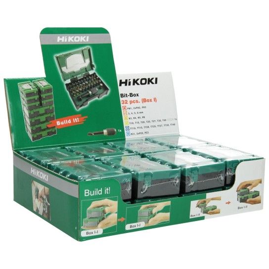 HIKOKI Caixa de pontas 1/4'', 32-peças, 25 mm, incl. porta-pontas magnético, tamanho I HIKOKI Caixa de pontas 1/4'', 32-peças, 25 mm, incl. porta-pontas magnético, tamanho I