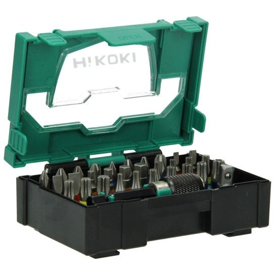 HIKOKI Caixa de pontas 1/4'', 32-peças, 25 mm, incl. porta-pontas magnético, tamanho I HIKOKI Caixa de pontas 1/4'', 32-peças, 25 mm, incl. porta-pontas magnético, tamanho I