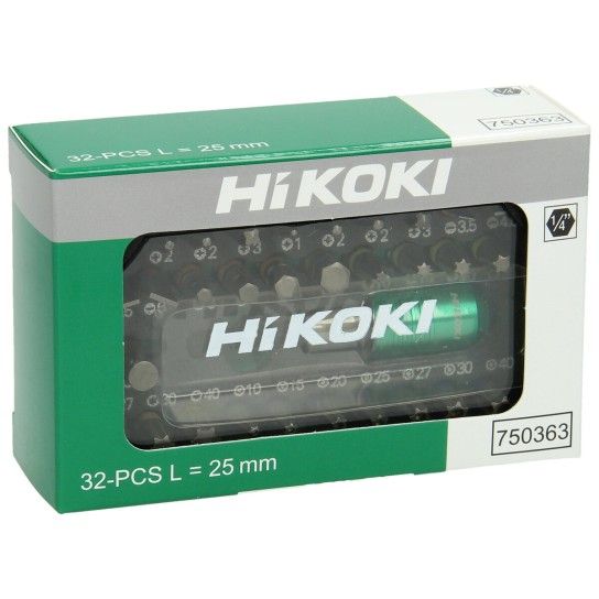 HIKOKI Caixa de pontas 1/4'', 32-pe�as, 25 mm,