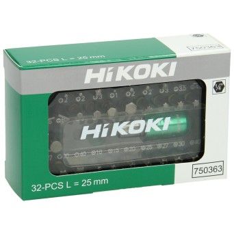 HIKOKI Caixa de pontas 1/4'', 32-pe�as, 25 mm,